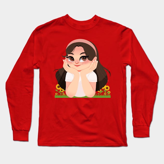 Lovely girl. Long Sleeve T-Shirt by BlashkaShop